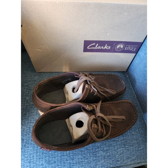 Clarks Women's "Padmora" Brown Leather Lace-Up Shoes in "Brown Smooth" Size 10 - Picture 6 of 7